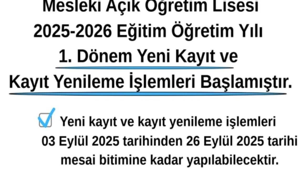 Maol Öğrencilerimize Duyurulur